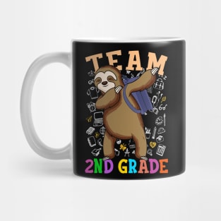 Dabbing Sloth Team 2nd Grade Back To School Shirt Boys Girls Mug